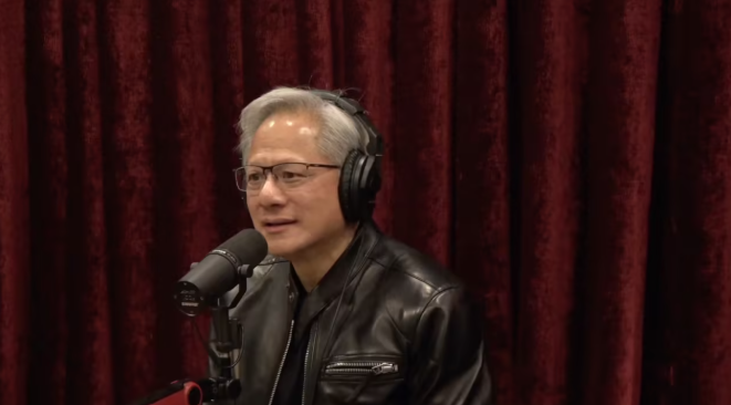 (图源:黄仁勋参加Joe Rogan播客节目截图)