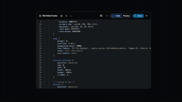 Gemini3.1 Pro直接接入遙測數據流，構建航天數據交互界面